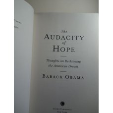 The Audacity of Hope by Barack Obama HARDCOVER First Ed